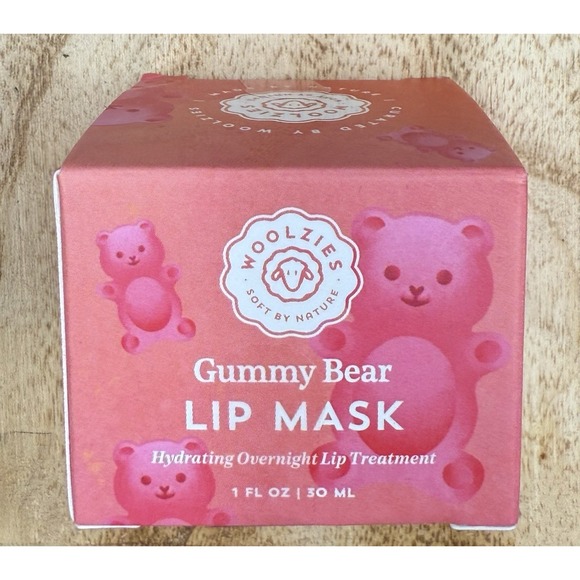 Woolzies Gummy Bear Hydrating Overnight Lip‎ Mask | 100% Natural & Organic | 1oz - Picture 1 of 4